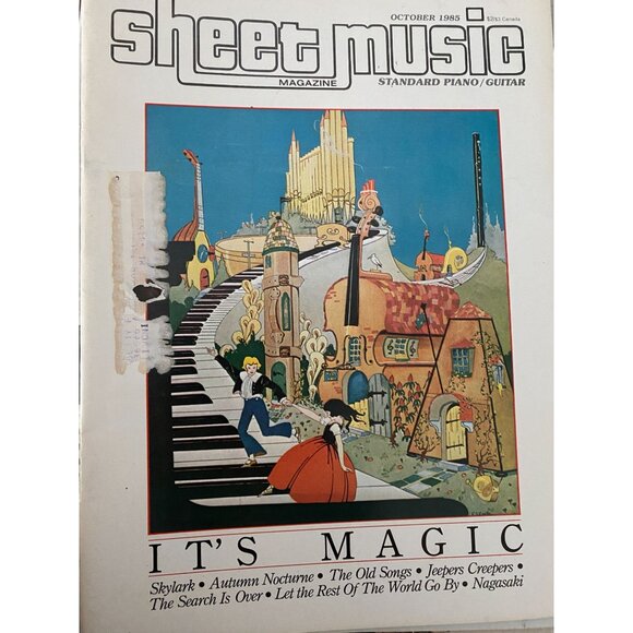 6 Sheet Music Magazines 1983 Piano Guitar Emphera - Picture 7 of 7